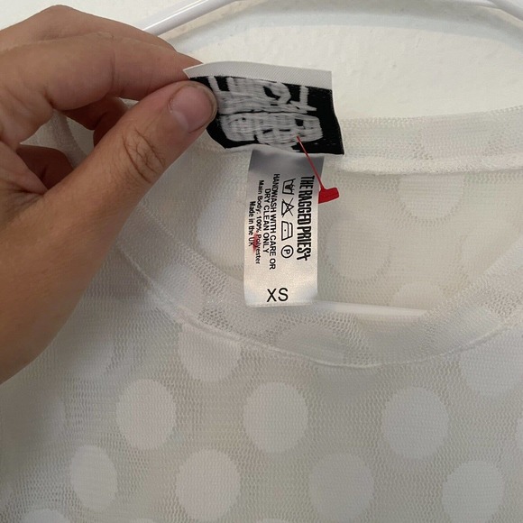 The Ragged Priest White Sheer Polka Dot Dress - Picture 5 of 6